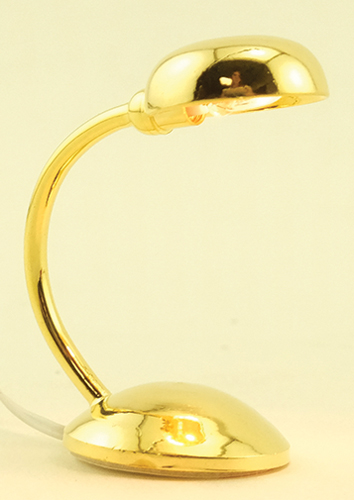 Dollhouse Miniature Brass Desk Lamp